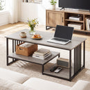 43.5" Coffee Table 2-Tier with Open Storage Shelf