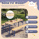 43.5 Inch Folding Kids Picnic Table & Bench Set No Assembly Wooden Toddler Table