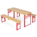 43.5 Inch Folding Kids Picnic Table & Bench Set No Assembly Wooden Toddler Table