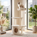 Cat Tree 43" with Condo, Perches & Scratching Posts