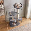 Cat Tree 43" with Condo, Perches & Scratching Posts