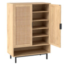 6-Tier Tall Shoe Cabinet with Double Doors - 43 Inch