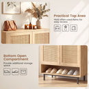 6-Tier Tall Shoe Cabinet with Double Doors - 43 Inch
