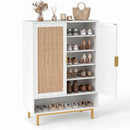 6-Tier Tall Shoe Cabinet with Double Doors - 43 Inch