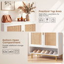 6-Tier Tall Shoe Cabinet with Double Doors - 43 Inch