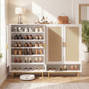 6-Tier Tall Shoe Cabinet with Double Doors - 43 Inch