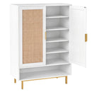 6-Tier Tall Shoe Cabinet with Double Doors - 43 Inch