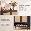 6-Tier Tall Shoe Cabinet with Double Doors - 43 Inch