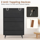6-Tier Tall Shoe Cabinet with Double Doors - 43 Inch