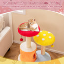 43 Inch Tall Cat Tree Cute with 2 Condos and Padded Platforms-Multicolor