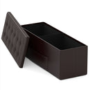 43 Inches Folding Storage Ottoman Bench Foot Rest Stool End of Bed Bench