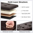 43 Inches Folding Storage Ottoman Bench Foot Rest Stool End of Bed Bench