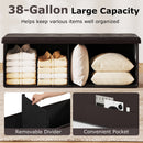 43 Inches Folding Storage Ottoman Bench Foot Rest Stool End of Bed Bench