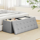 43 Inches Folding Storage Ottoman Bench Foot Rest Stool End of Bed Bench