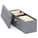 43 Inches Folding Storage Ottoman Bench Foot Rest Stool End of Bed Bench