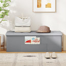 43 Inches Folding Storage Ottoman Bench Foot Rest Stool End of Bed Bench