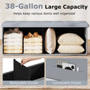 43 Inches Folding Storage Ottoman Bench Foot Rest Stool End of Bed Bench