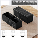 43 Inches Folding Storage Ottoman Bench Foot Rest Stool End of Bed Bench