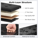 43 Inches Folding Storage Ottoman Bench Foot Rest Stool End of Bed Bench