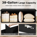43 Inches Folding Storage Ottoman Bench Foot Rest Stool End of Bed Bench