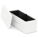 43 Inches Folding Storage Ottoman Bench Foot Rest Stool End of Bed Bench