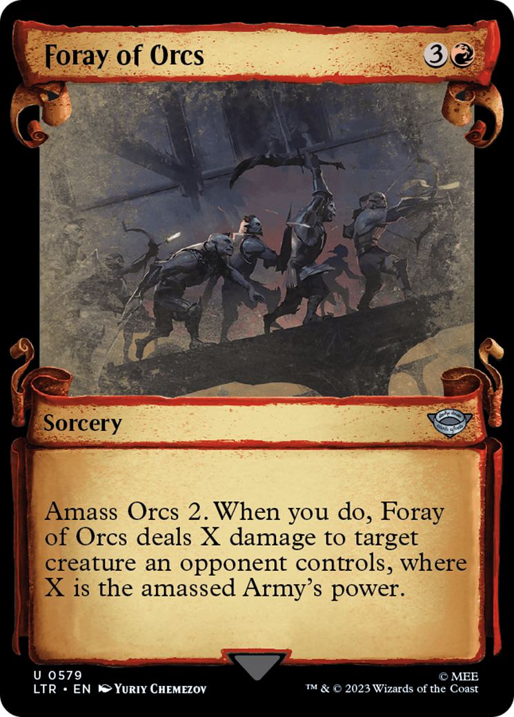 Foray of Orcs (LTR-579) - The Lord of the Rings: Tales of Middle-earth: (Showcase) Foil