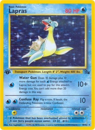 Lapras 010/62 - Fossil 1st Edition Holofoil