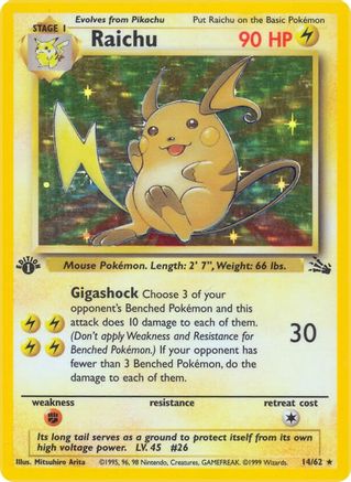 Raichu 014/62 - Fossil