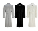 Short-pile Faux Two-piece Wool Coat Long Alpaca-blend Trench Coat