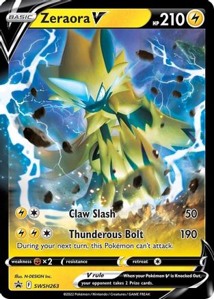Zeraora V SWSH263/307 - SWSH Sword & Shield Promo Cards Holofoil