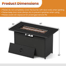 44.5" Propane Fire Pit Table with 50,000 BTU Burner