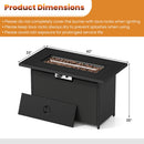 44.5" Propane Fire Pit Table with 50,000 BTU Burner
