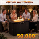 44.5" Propane Fire Pit Table with 50,000 BTU Burner