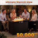 44.5" Propane Fire Pit Table with 50,000 BTU Burner