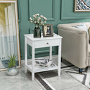 Wooden Nightstand End Table Storage Display