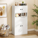 44 Inches Tall Bookshelf with Doors and Adjustable Shelf