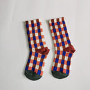 Leopard-print Plaid Coffee-colored Childrens Socks