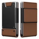 Metal And Leather Pull-Out Mens Wallet