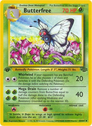 Butterfree 033/64 - Jungle 1st Edition