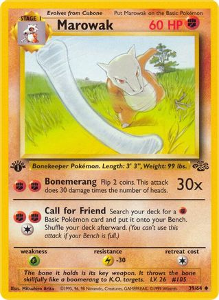Marowak 039/64 - Jungle 1st Edition