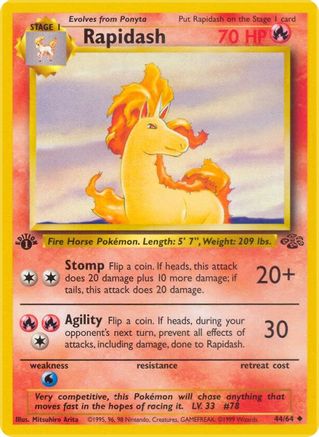 Rapidash 044/64 - Jungle 1st Edition