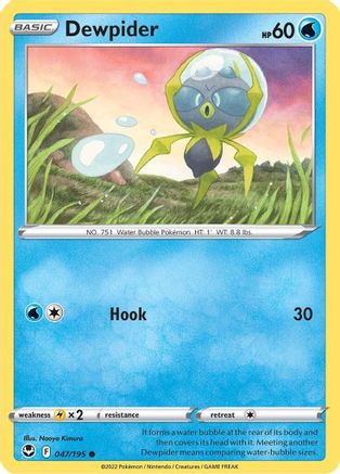 Dewpider 047/195 - SWSH12 Silver Tempest Reverse Holofoil