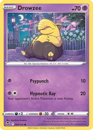Drowzee 060/195 - SWSH12 Silver Tempest Reverse Holofoil