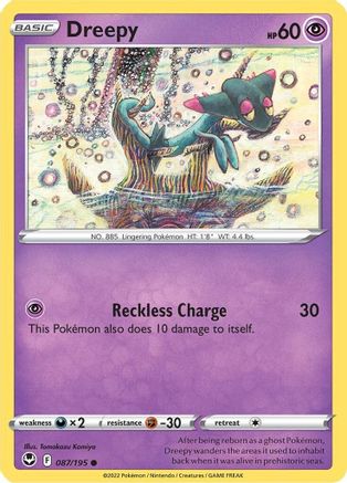 Dreepy 087/195 - SWSH12 Silver Tempest Reverse Holofoil