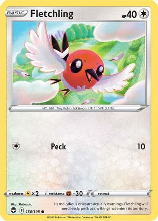 Fletchling 150/195 - SWSH12 Silver Tempest Reverse Holofoil