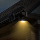 Solar Shed Lights Dual Lighting Heads Dimmable Timing Auto Sensor Turn Off Hanging Lamp IP65 Waterproof Remote Control Pendant Light For Garden Patio
