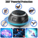 Ultrasonic Rodent Chaser Rat Repellent Pest Driver Mouse Control Squirrel Repeller with 4 Modes 4-65KHz Strobe Light 4 Timer 1292sq.ft. Coverage for R