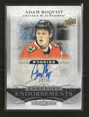 2019-20 Upper Deck Clear Cut Embedded Endorsements Adam Boqvist #/99 Auto #EE-AB