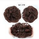 Fluffy Drawstring Curly Hair Bun Hair Set