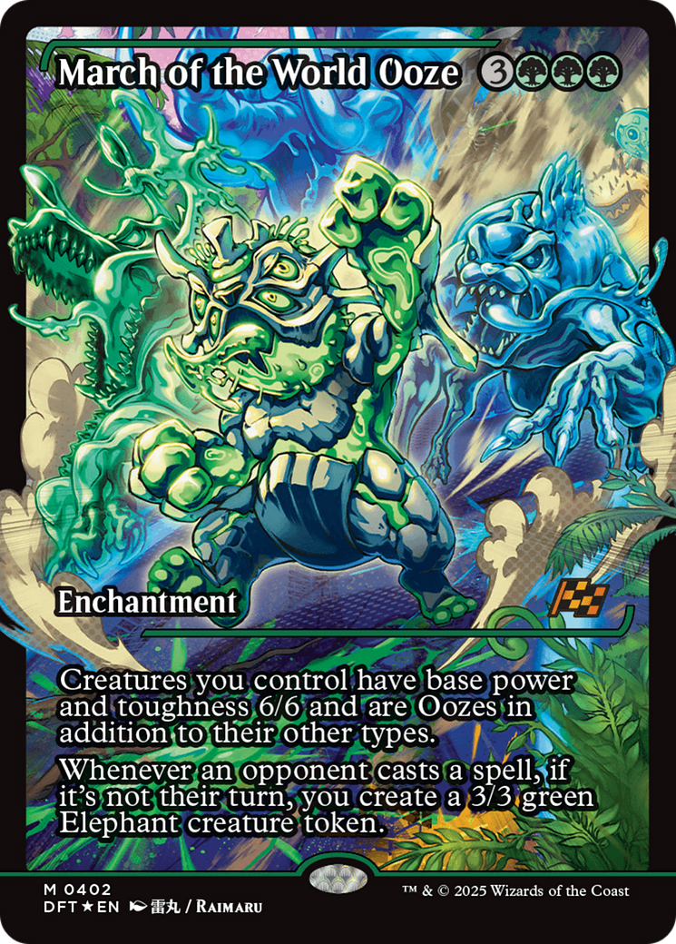 March of the World Ooze (DFT-402) - Aetherdrift: (Showcase, enchantment) Foil